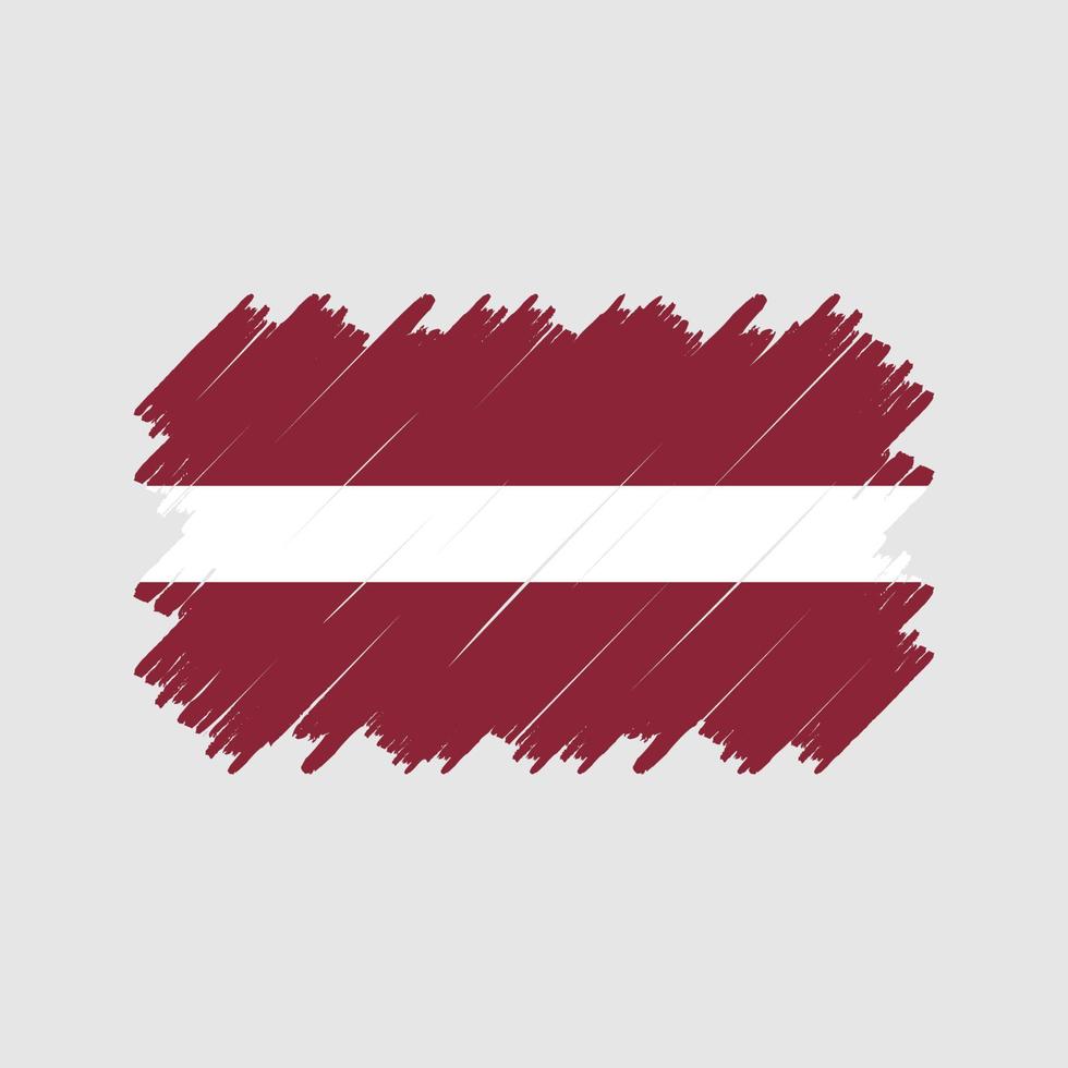 vector de pincel de bandera de letonia. bandera nacional