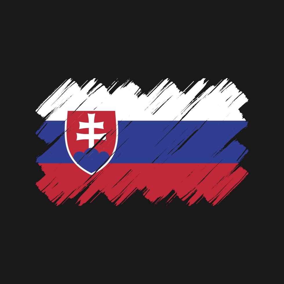 Slovakia Flag Brush Strokes. National Flag vector