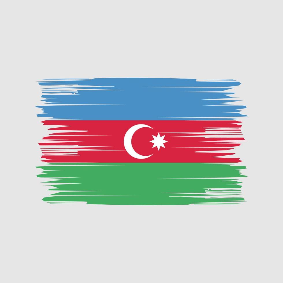 Azerbaijan Flag Brush Strokes. National Flag vector