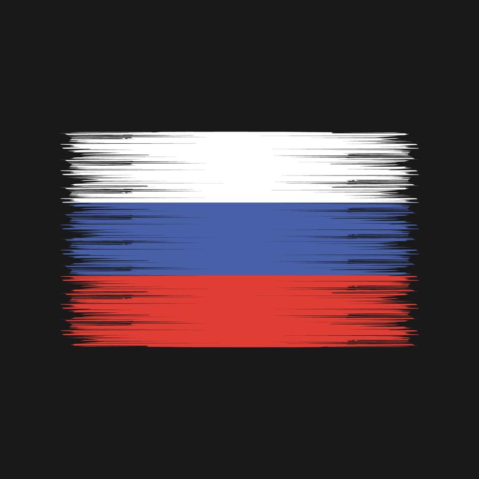 Russia Flag Brush. National Flag vector