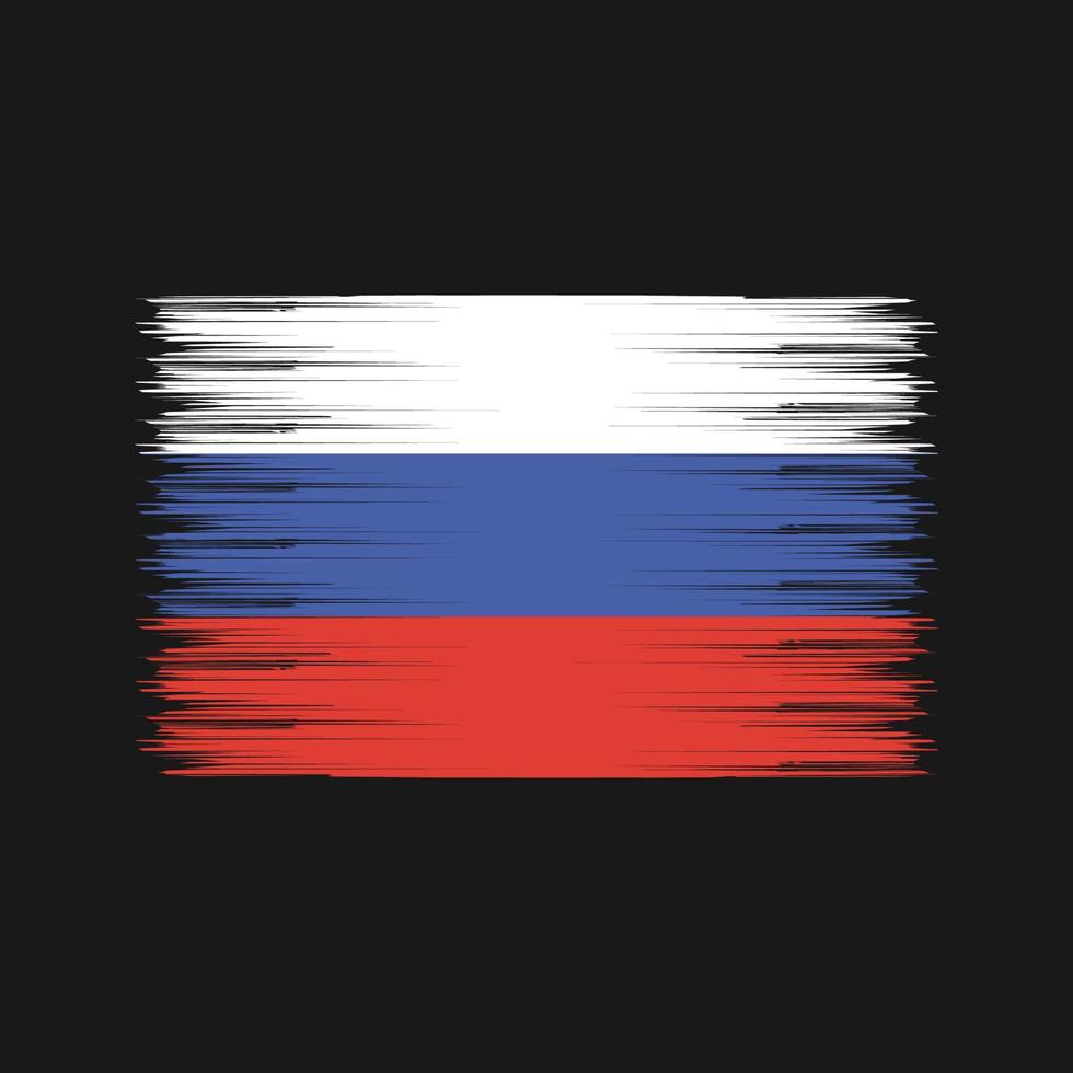 Russia Flag Brush. National Flag vector