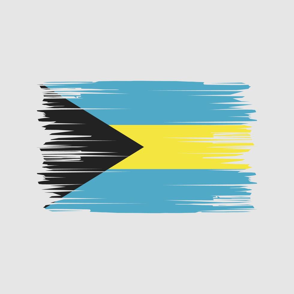 trazos de pincel de bandera de bahamas. bandera nacional vector