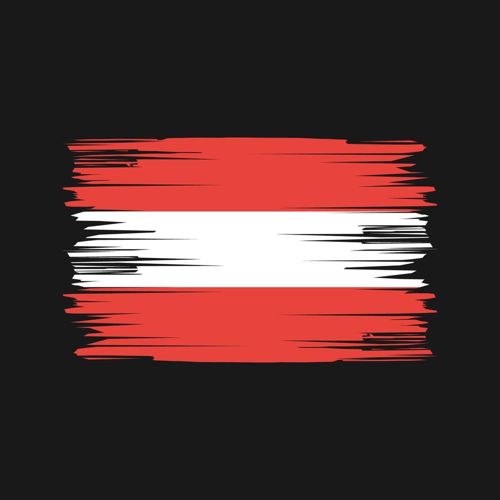 Austria Flag Brush Strokes. National Flag vector