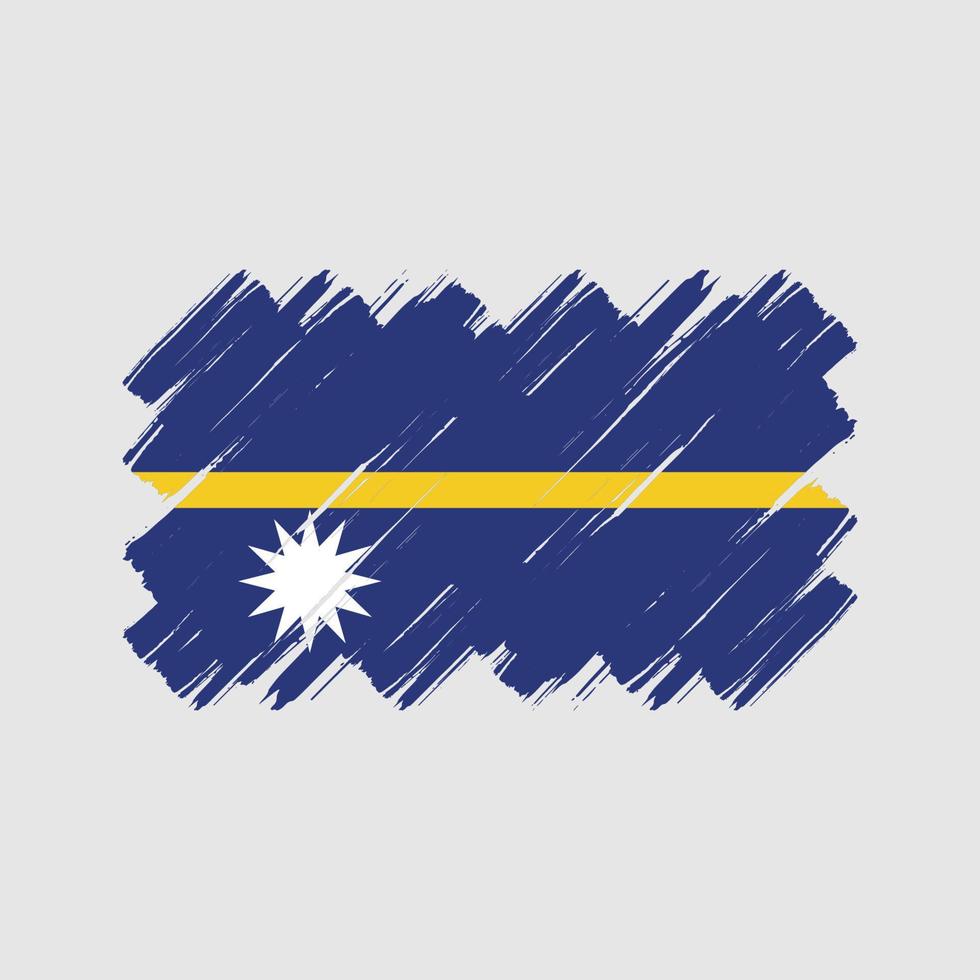 trazos de pincel de la bandera de nauru. bandera nacional vector