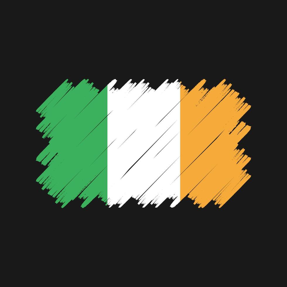 Ireland Flag Brush Vector. National Flag vector