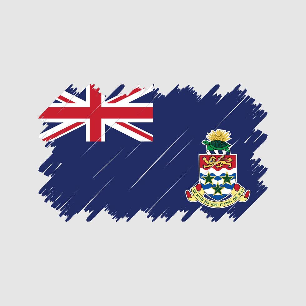 Cayman Islands Flag Brush Vector. National Flag vector