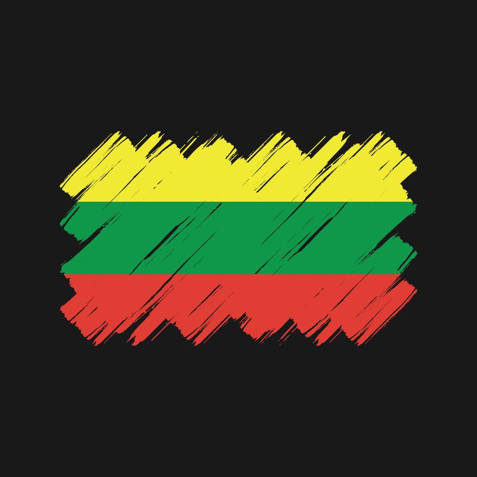 Lithuania Flag Brush Strokes. National Flag vector