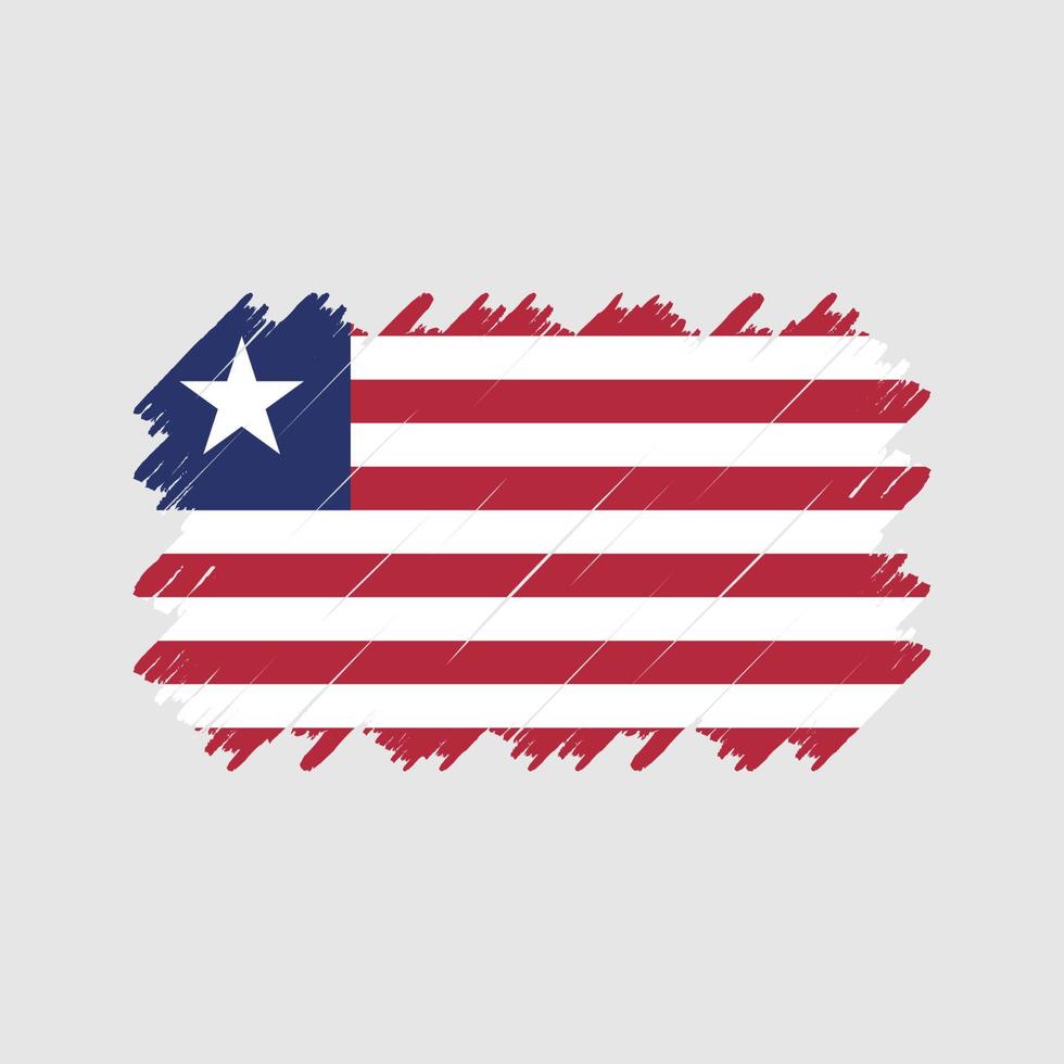 vector de pincel de bandera de liberia. bandera nacional