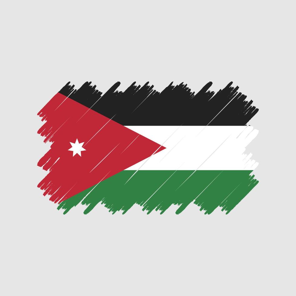 Jordan Flag Brush Vector. National Flag vector