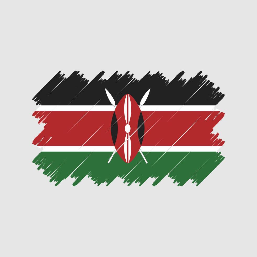 Kenya Flag Brush Vector. National Flag vector