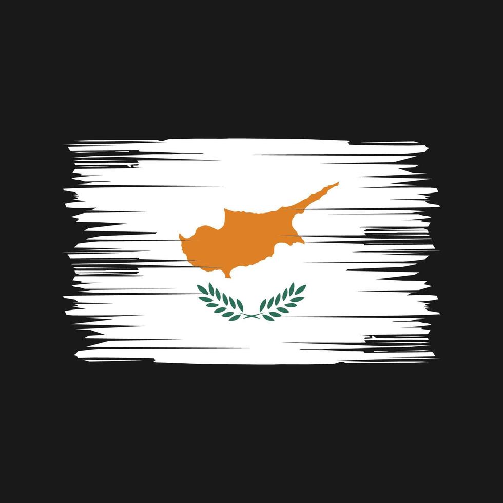 Cyprus Flag Brush Strokes. National Flag vector