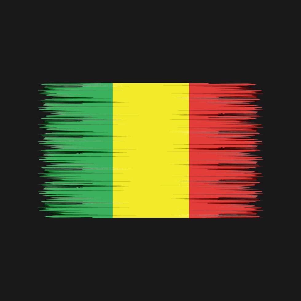 Mali Flag Brush. National Flag vector