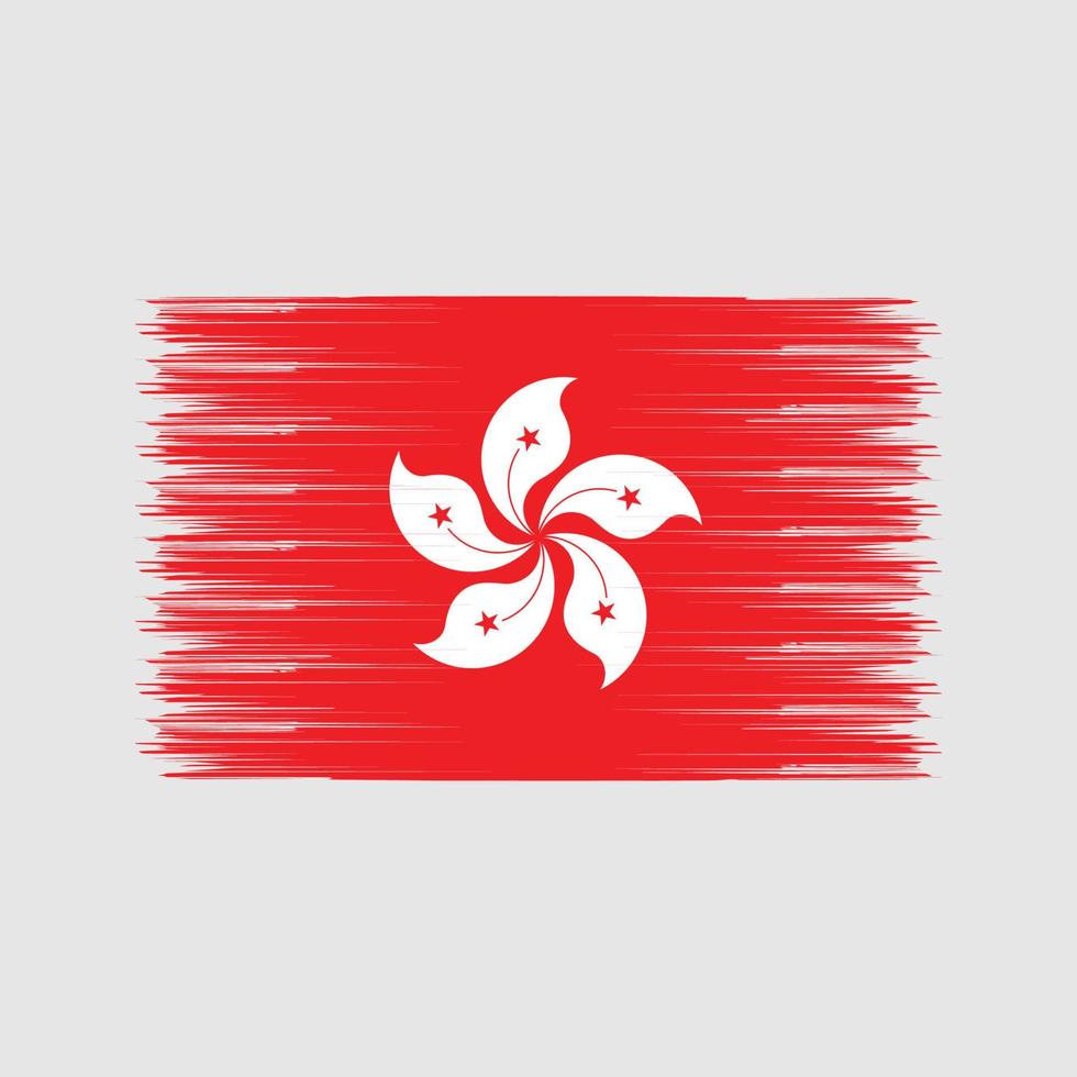 cepillo de bandera de hong kong. bandera nacional vector