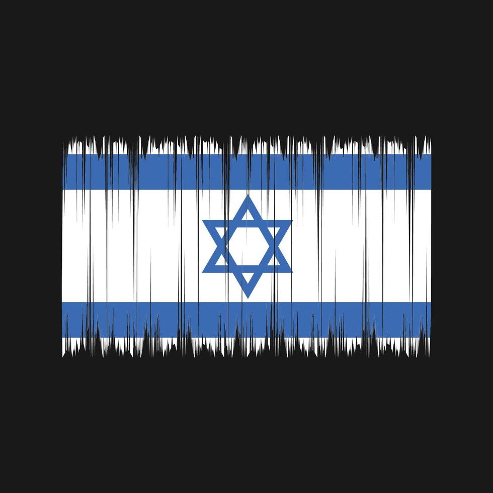 Israel Flag Brush. National Flag vector