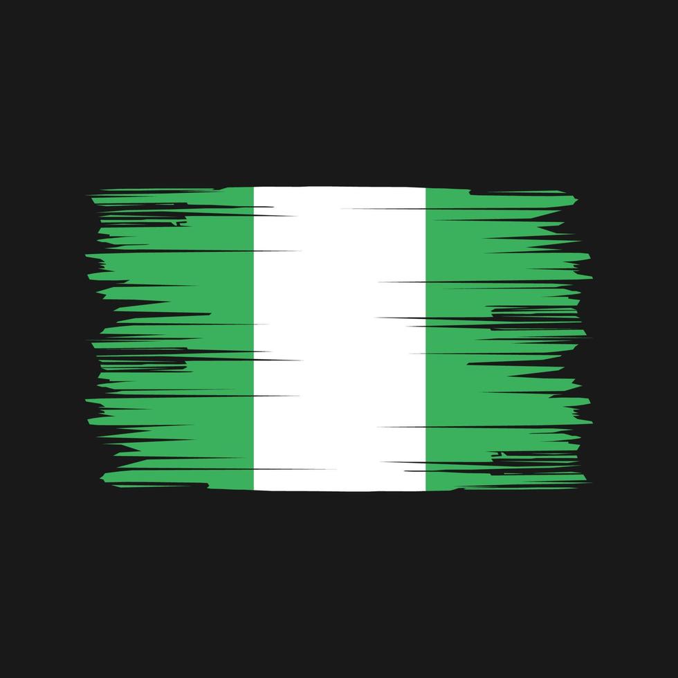 Nigeria Flag Brush Strokes. National Flag vector