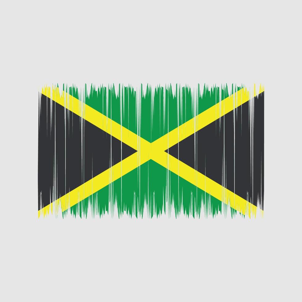 Jamaica Flag Brush. National Flag vector