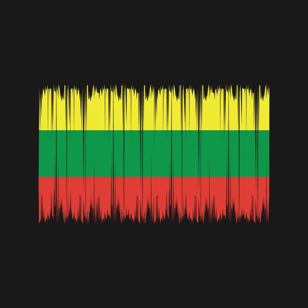 Lithuania Flag Brush. National Flag vector