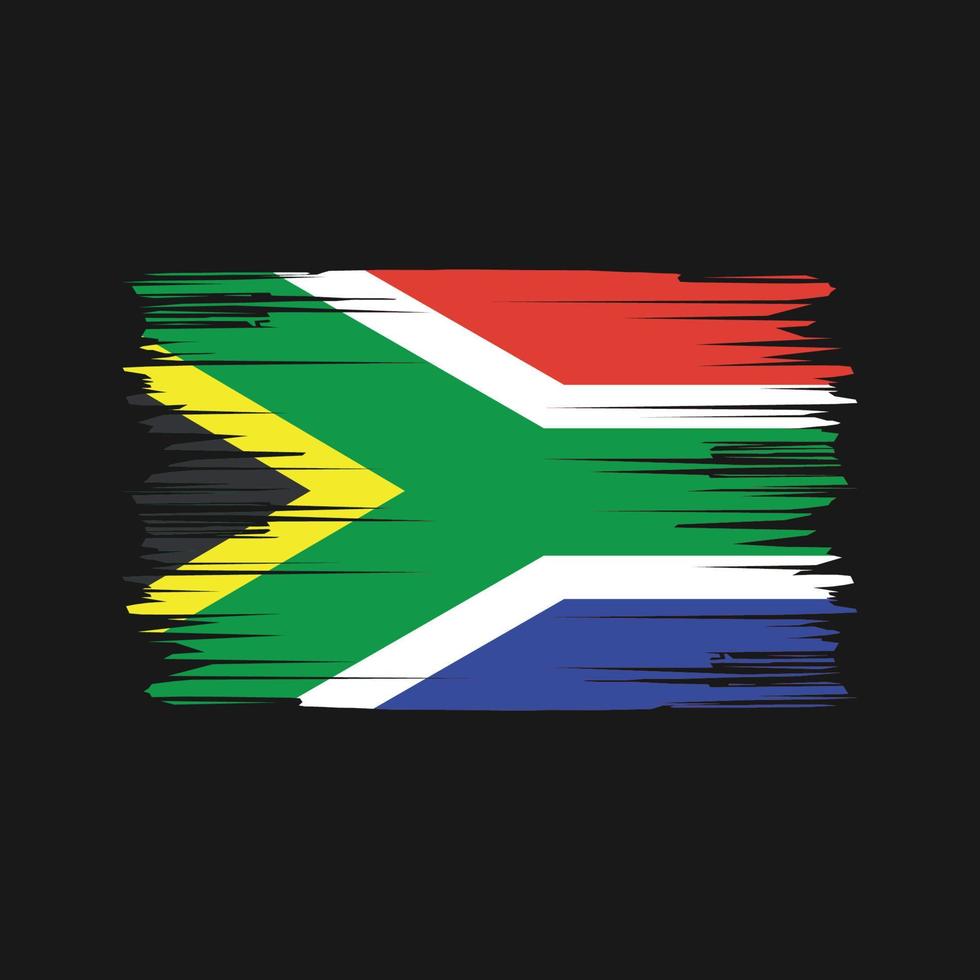 South Africa Flag Brush Strokes. National Flag vector