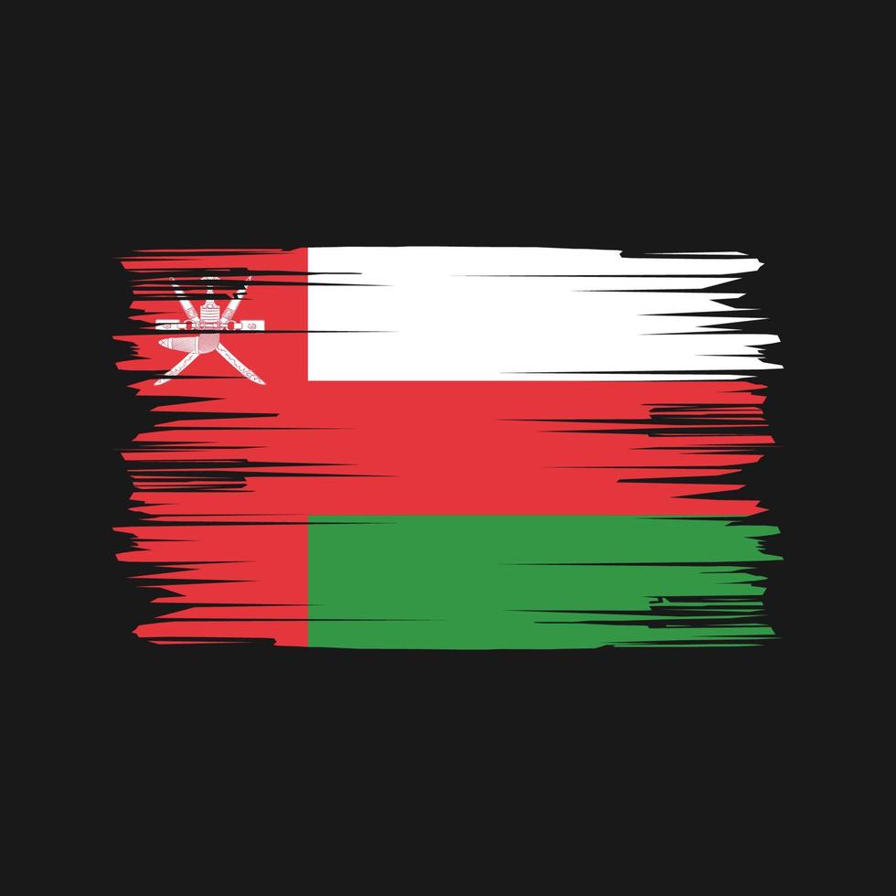 Oman Flag Brush Strokes. National Flag vector