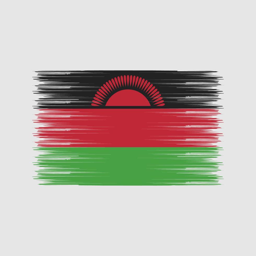 Malawi Flag Brush. National Flag vector