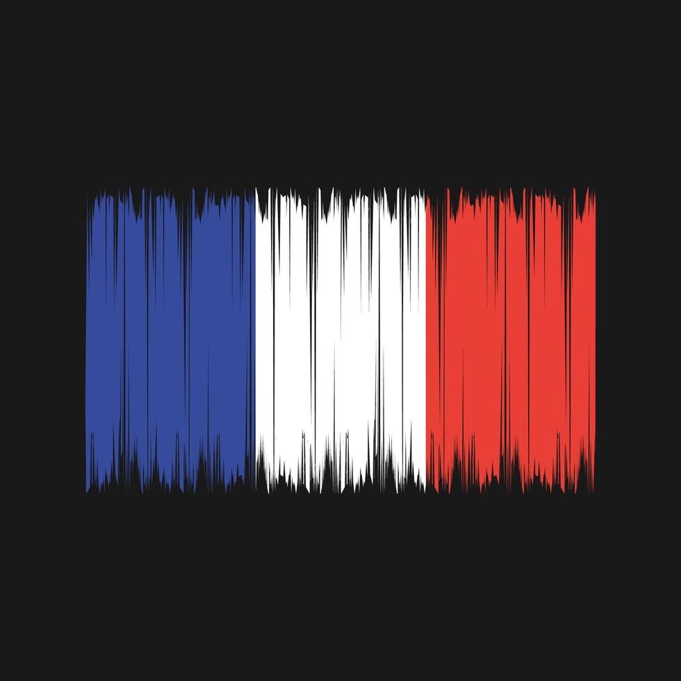 France Flag Brush. National Flag vector