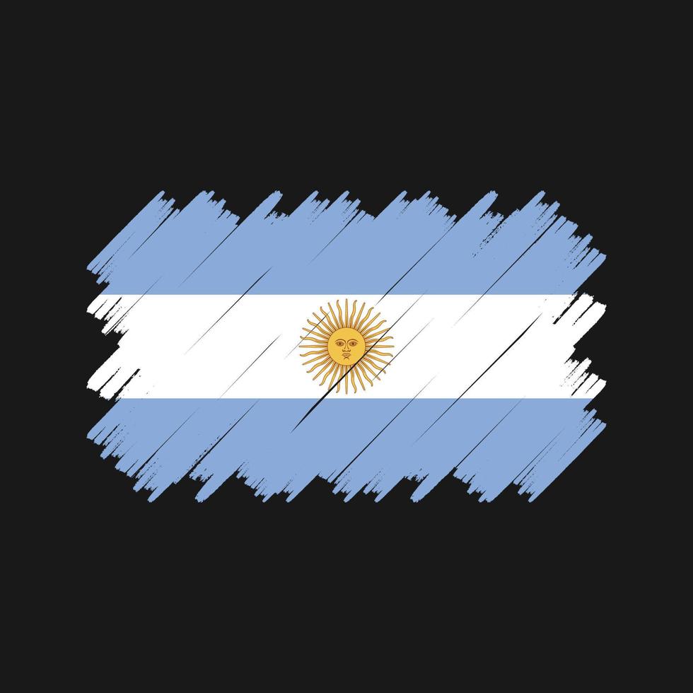 vector de pincel de bandera argentina. bandera nacional