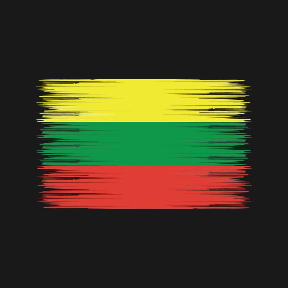 Lithuania Flag Brush. National Flag vector