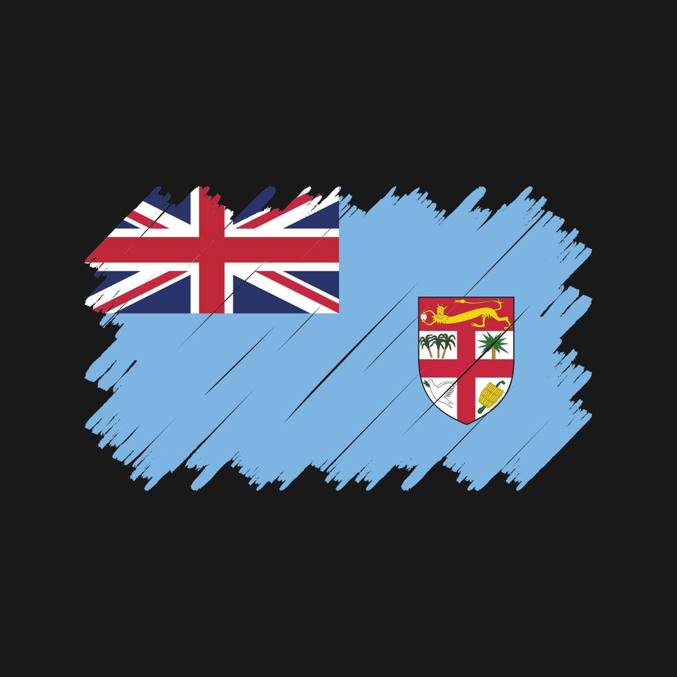 Fiji Flag Brush Vector. National Flag vector