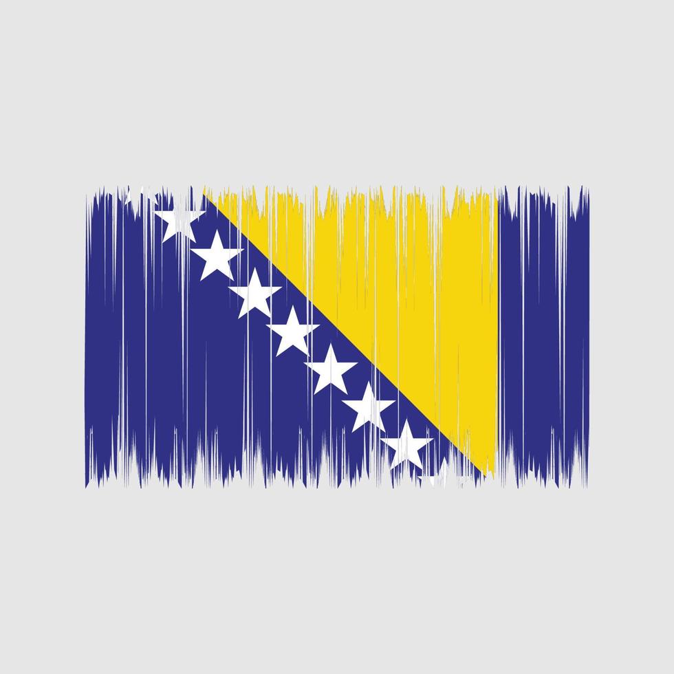 cepillo de la bandera de bosnia. bandera nacional vector