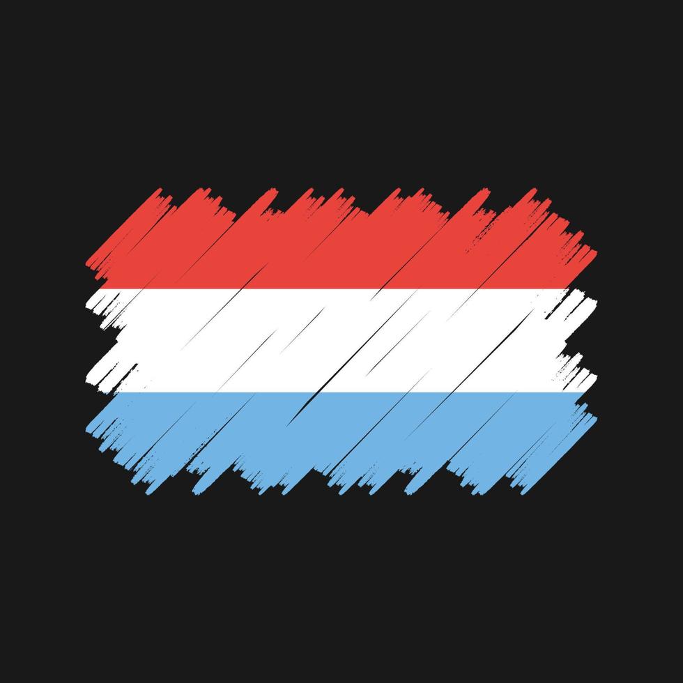 Luxembourg Flag Brush Vector. National Flag vector