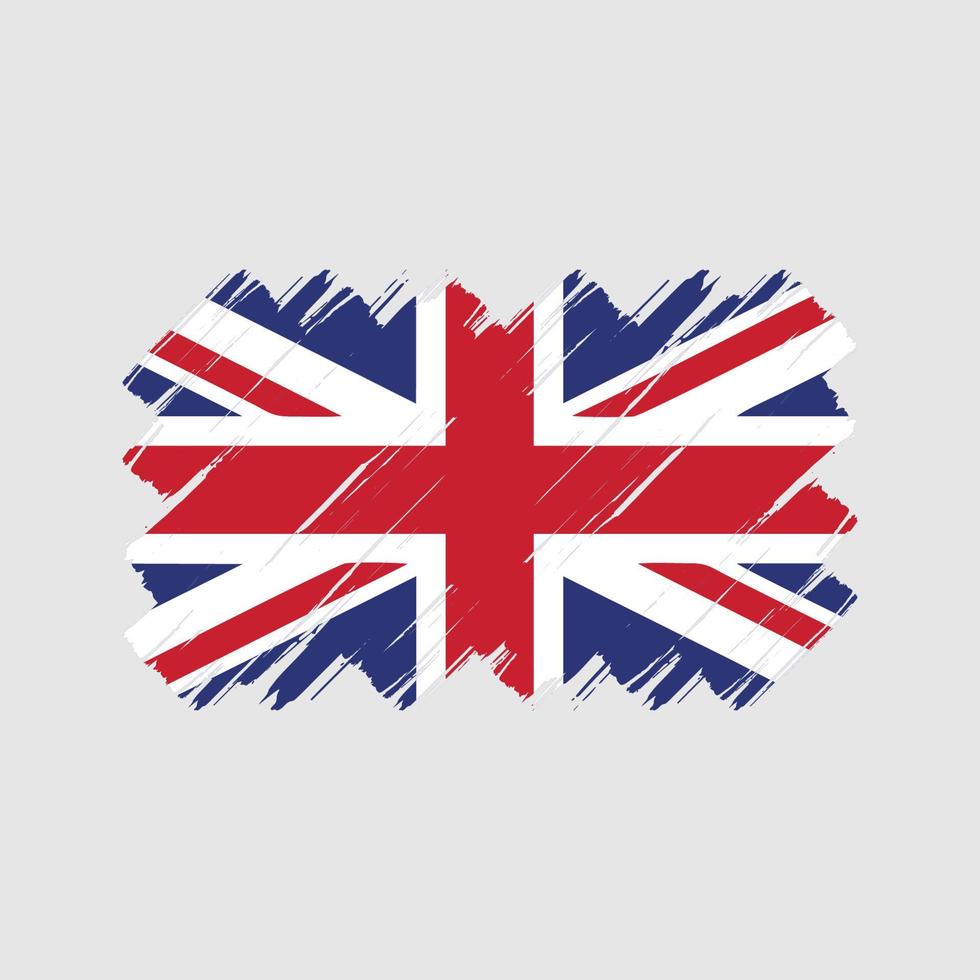 United Kingdom Flag Brush Strokes. National Flag vector