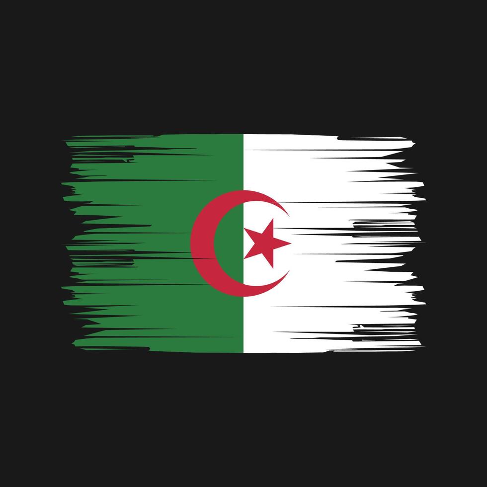 Algeria Flag Brush Strokes. National Flag vector