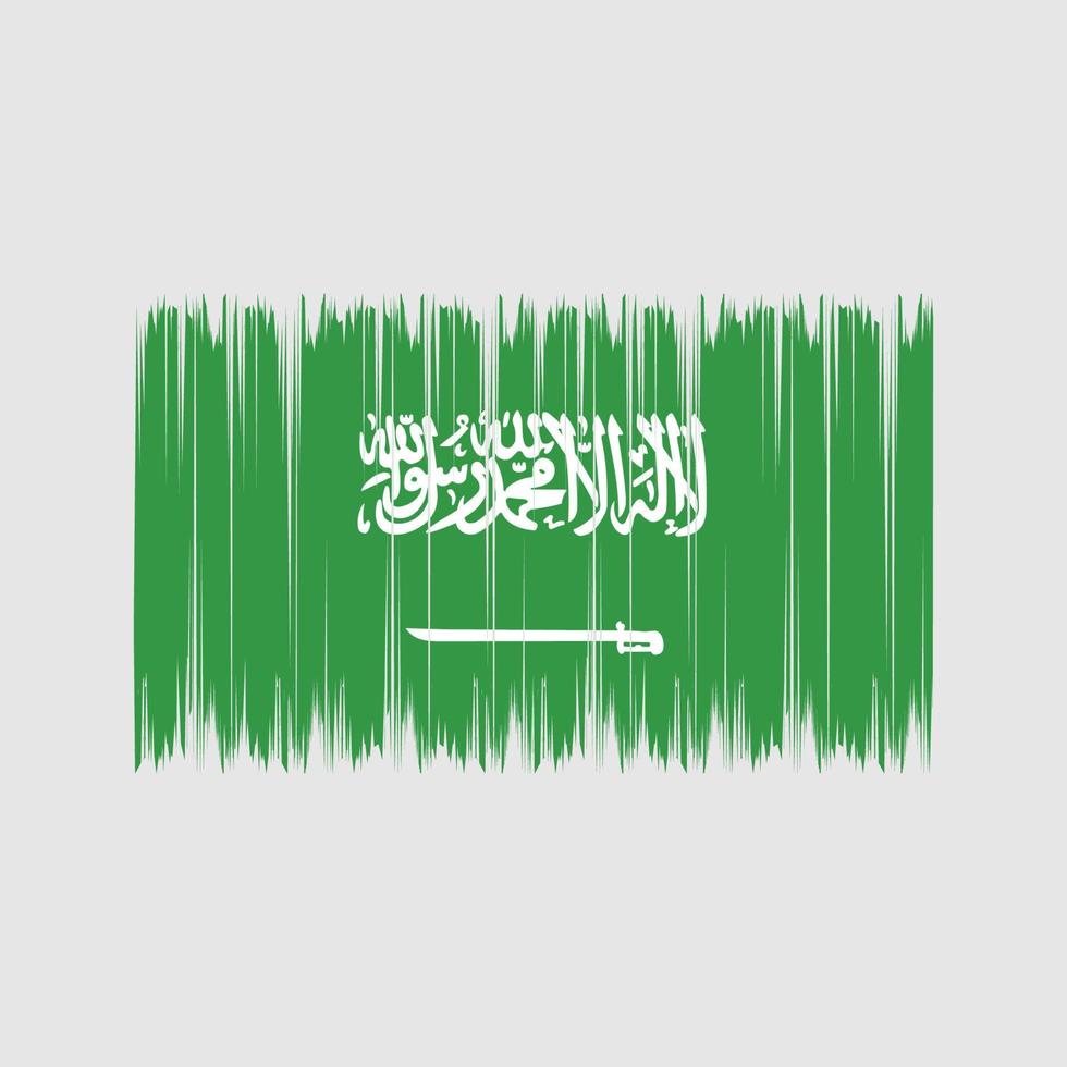 pincel de bandera de arabia saudita. bandera nacional vector