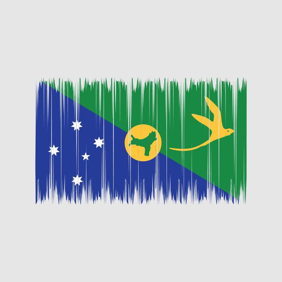 Christmas Islands Flag Brush. National Flag vector