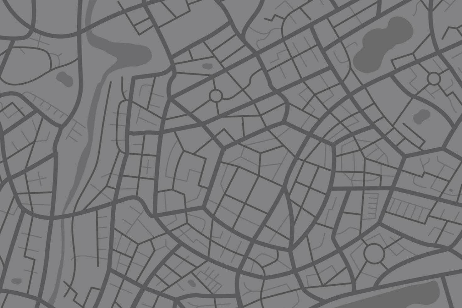 Aerial clean top view of the city map with street and river 010 vector
