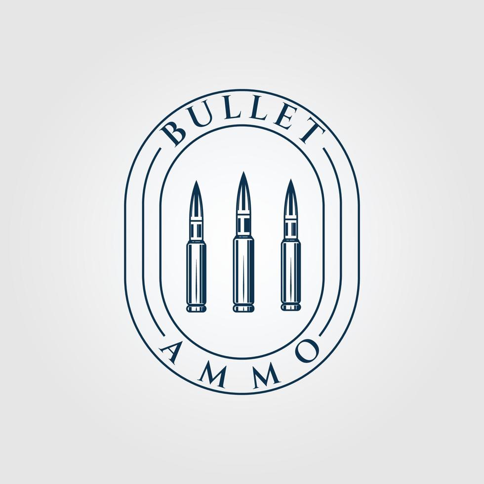 bullet vintage logo, icon and symbol,  with emblem vector illustration design