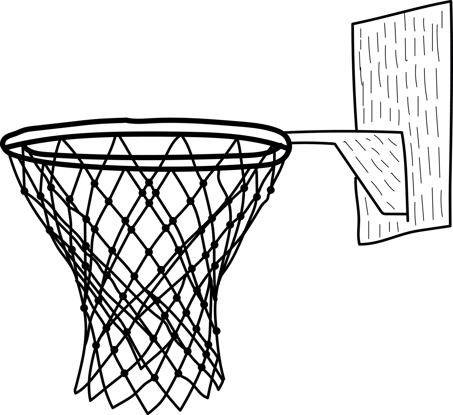 Basketball Backboard Clipart Black And White Tree