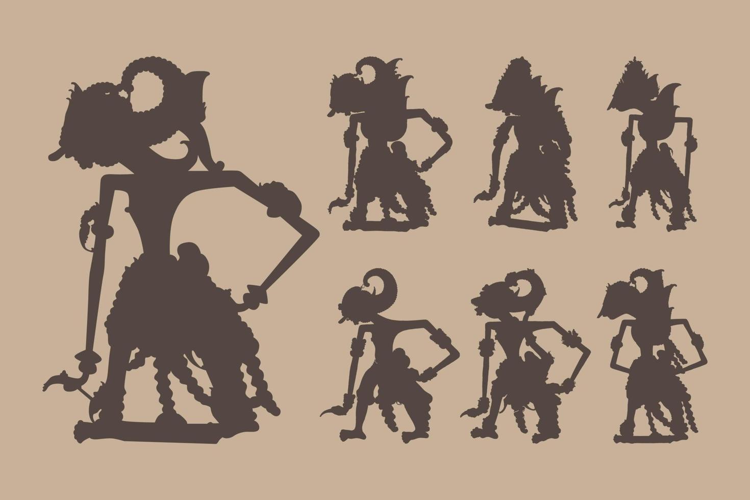 vector indonesia Wayang Silhouettes