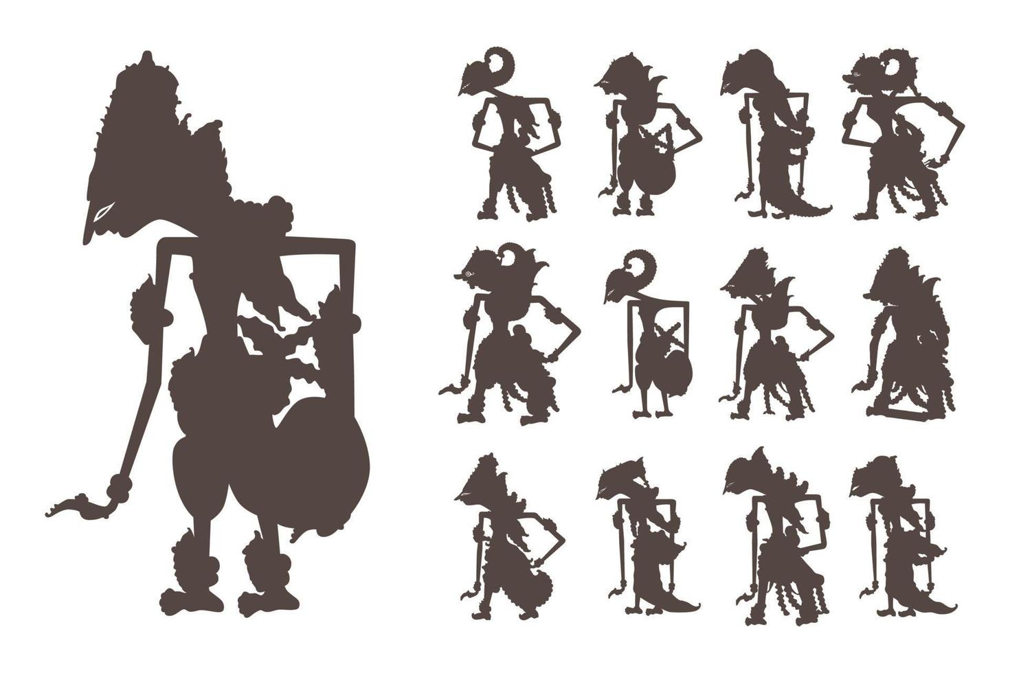 vector indonesia Wayang Silhouettes