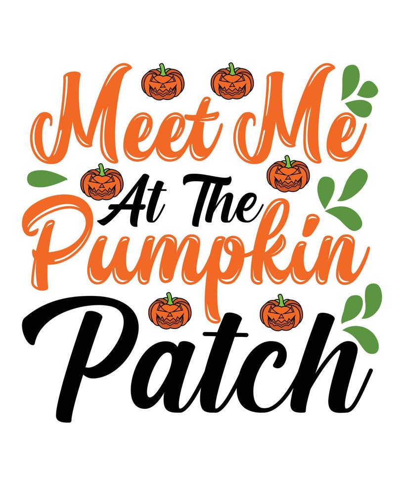 meet me at the pumpkin patch vector