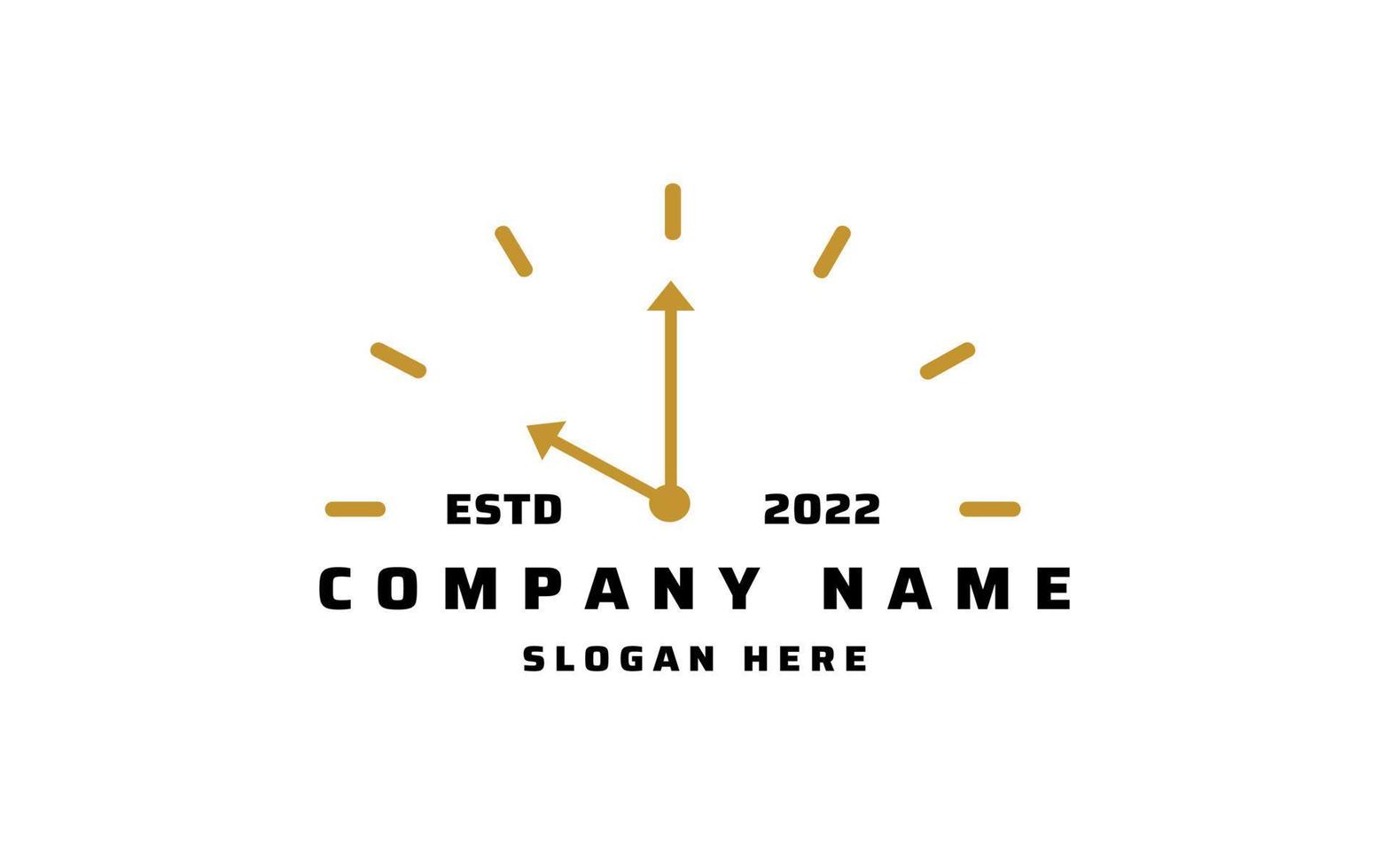 Vector clock logo combination. timer symbol or icon. Unique watch logotype design