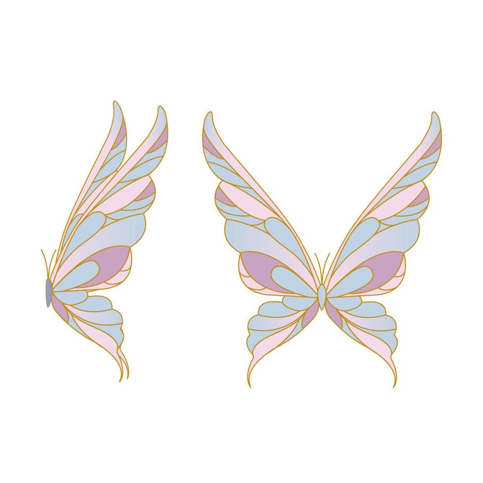 A bright illustration of a butterfly on a white background. Beautiful butterfly illustration. vector