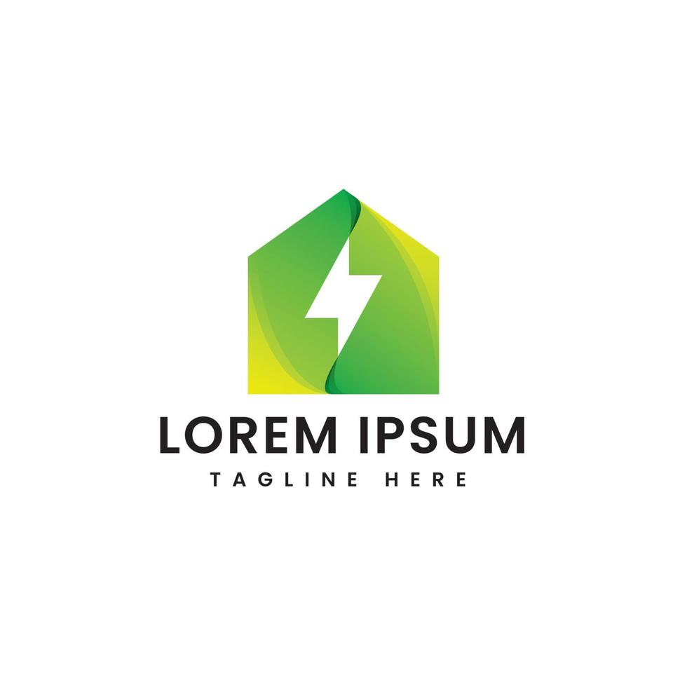 Home energy logo design template vector