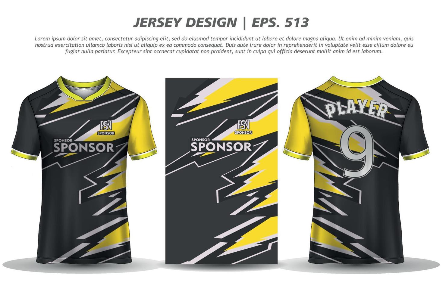 Jersey design sublimation t shirt Premium geometric pattern Incredible Vector collection for Soccer football racing cycling gaming motocross sports