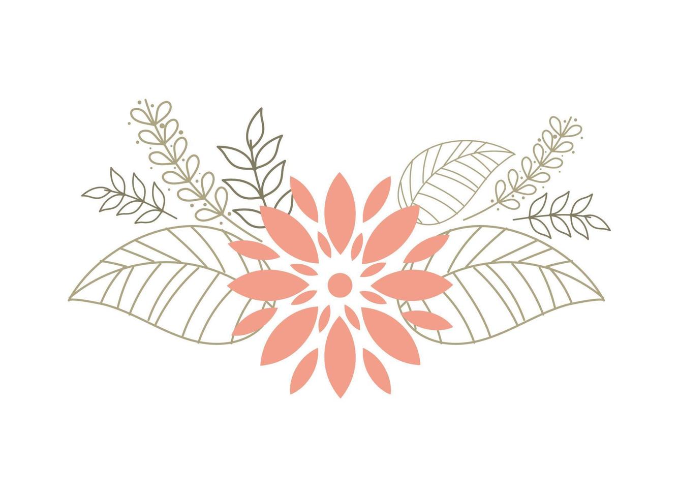 flower and branches vector