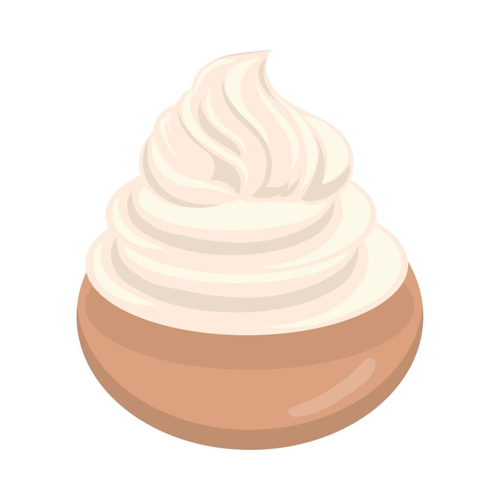 galleta de postre con crema vector