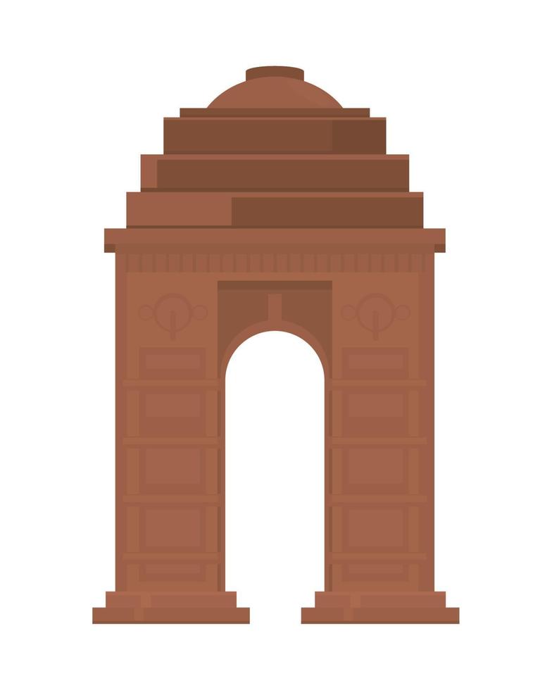 indian gate landmark vector