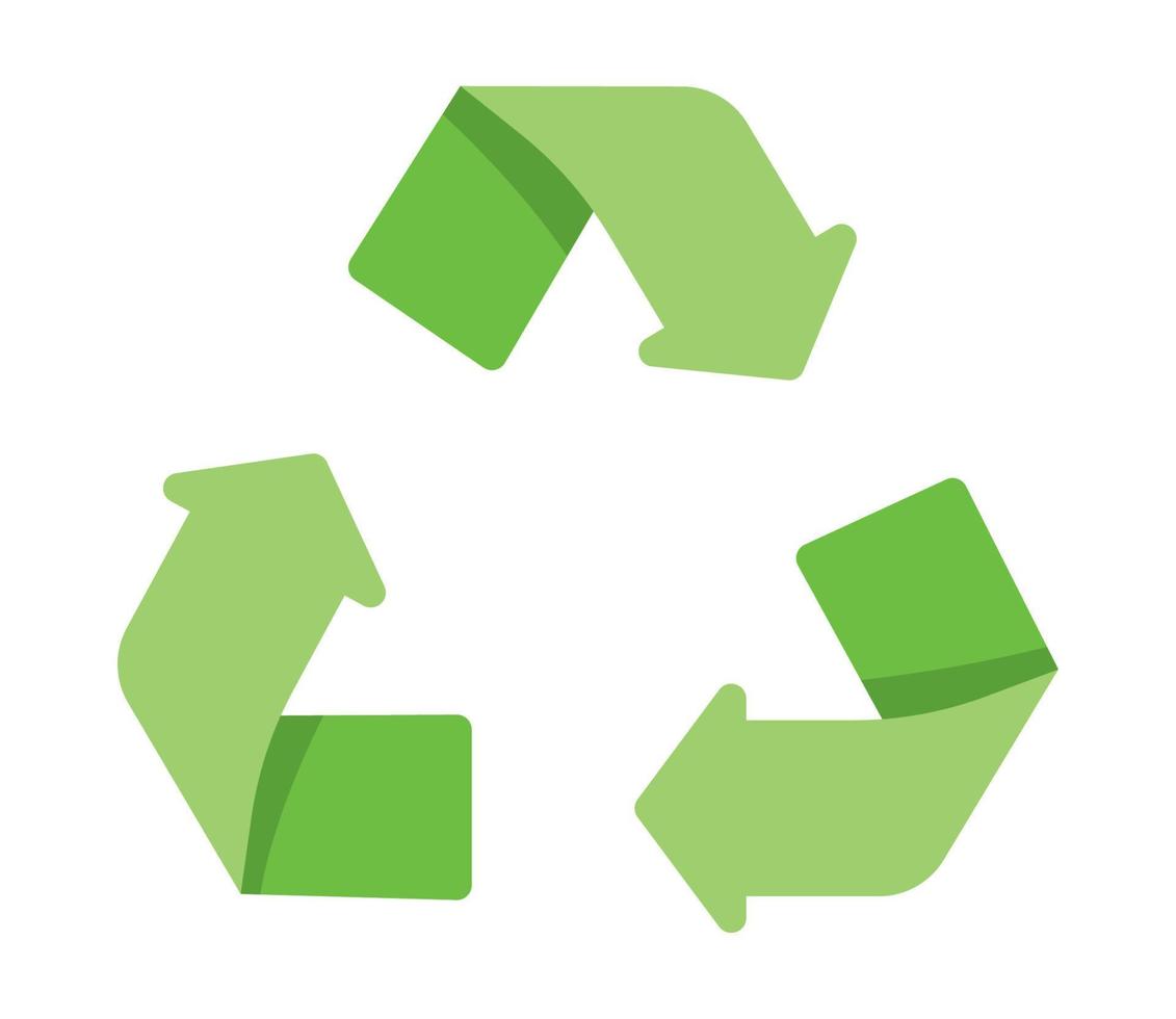 símbolo de reciclaje verde vector