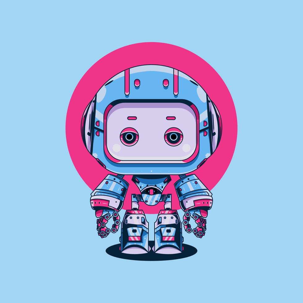 linda ilustración de robot vector