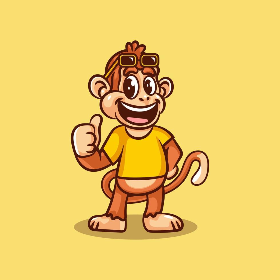 MONKEY FOOD  MASCOT LOGO vector